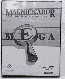 Programa MEGA, magnificador de pantalla.