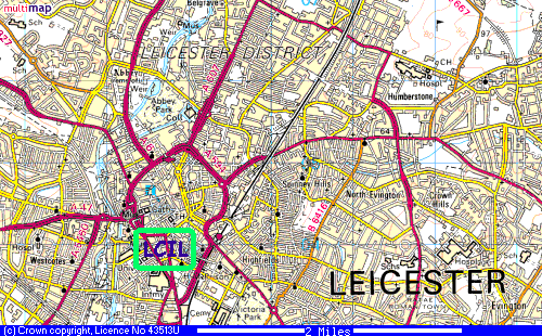 Leicester street map
